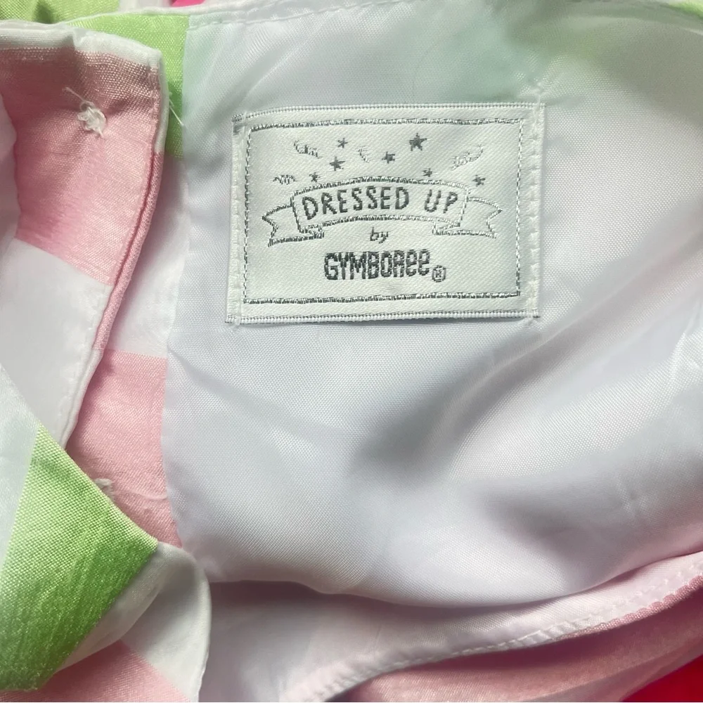 Gymboree Striped Tank Easter Dress Pink Green White Girls Size 6